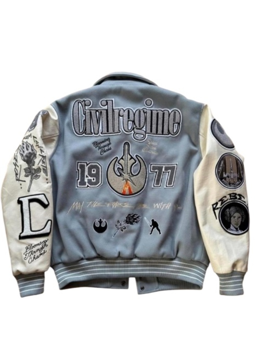 Civil Regime x STAR WARS Rebellion Embroidered Letterman Jacket Size Large Sz L